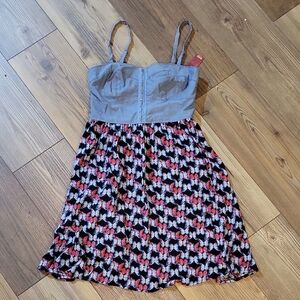 No Boundaries Blue Smocked Top